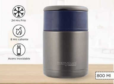 TERMO THERMOS BREAK ACERO INOXIDABLE 800ML COMIDA AZUL