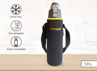 TOMATODO TERMICO EXTREMA + FUNDA 1 LT PLATEADO