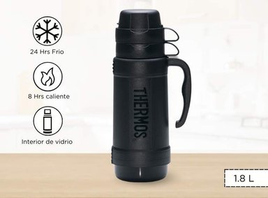 TERMO THERMOS ECLIPSE 1.8L BEBIDA ROJO NEGRO