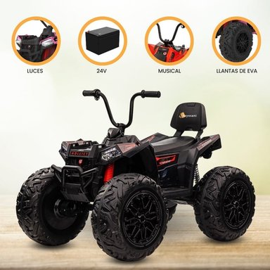 CUATRIMOTO A BATERÍA PARA NIÑOS «HOLLICY» BLACK - 1