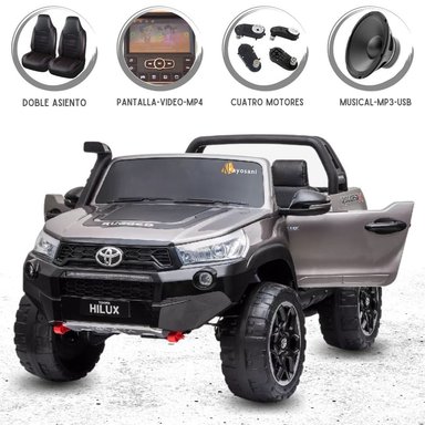 CARRO A BATERÍA TOYOTA NIÑOS 4 X 4 'HILUX' GRAY - 1