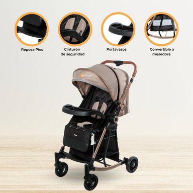 COCHE MECEDORA REVERSIBLE EBABY TERRANO BEIGE