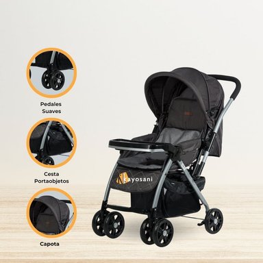 COCHE CUNA EBABY BLAKE SIGNATURE NEGRO PARA BEBÉ
