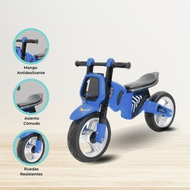BICICLETA BALANCE CUZKA ZERO AZUL NIÑOS BLUE