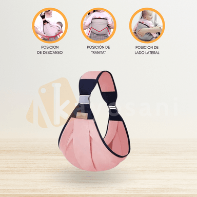 CANGURO CUZKA ERGONÓMICO BEBÉ FULAR PINK