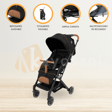 COCHE TRAVEL SYSTEM CARESTINO SMART NEGRO MALETA CON ACCESORIOS