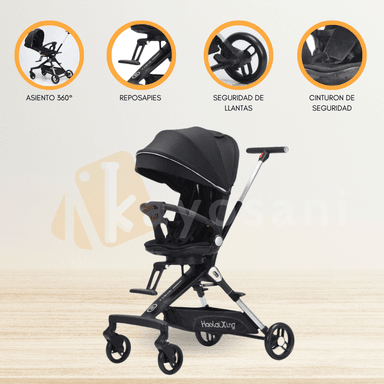 COCHE TRAVEL SYSTEM CUZKA MATTERNO NEGRO DEPORTIVO BEBES