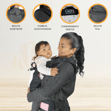 CANGURO CUZKA PORTER BEBÉ ERGONÓMICO 4 EN 1 BLUE
