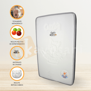 COLCHÓN CUZKA LLAMITA PACK AND PLAY WHITE