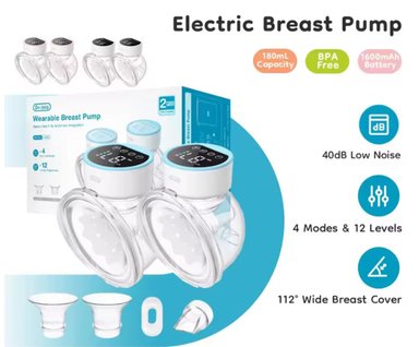 EXTRACTOR LECHE IMPORTACIONES VALERAFF MY 376 ELECTRICO MANOS LIBRES X 2PIEZAS - 1