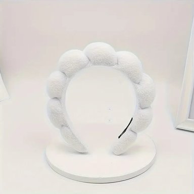 VINCHA ESPONJA PARA MAQUILLAJE BLANCO