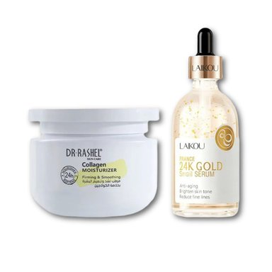 CREMA DR RASHEL 160G FACIAL COLLAGEN MOISTURIZER + SERUM OLD 24K 100ML