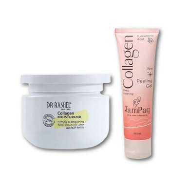 CREMA DR RASHEL 160G FACIAL COLLAGEN MOISTURIZER + EXFOLIANTE COLLAGEN 100ML