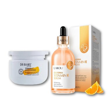 SET CREMA FACIAL DR RASHEL VITAMINA C MOISTURIZER 160 GR + SERUM VITAMINA C 100 ML