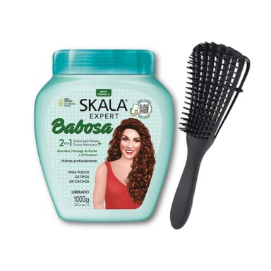 TRATAMIENTO CAPILAR SKALA 2 EN 1 BABOSA + CEPILLO FLEXIBLE - 1