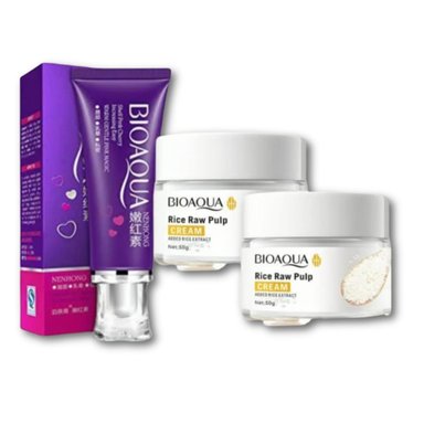CREMA BIOAQUA PACK 2 ACLARANTE ARROZ Y DESPIGMENTANTE - 1