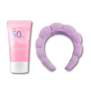 BLOQUEADOR LAIKOU SPF50 SAKURA + VINCHA ESPONJA