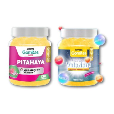 PITAHAYA + VALERIANA PARA ADULTOS 130 GOMITAS - SOTTCOR