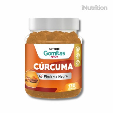 CÚRCUMA Y PIMIENTA NEGRA PARA ADULTOS 130 GOMITAS - SOTTCOR