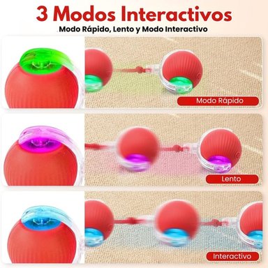 PELOTA INTERACTIVA PARA MASCOTA CON LUCES LED RECARGABLE COLOR VARIADO - 3