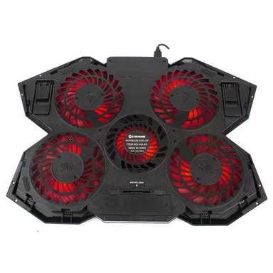 COOLER HALION CYBERCOOL PARA LAPTOP GAMER HA-K3 5 VENTILADORES LED ROJO - 5
