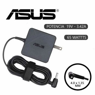 CARGADOR COMPATIBLE ASUS 19V 3.42A - 4.0 X 1.35MM 65W RETRACTIL
