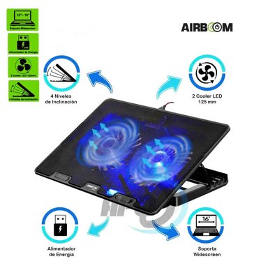 COOLER AIRBOOM LAPTOP LED AZUL POLARIS AB 003 - 1