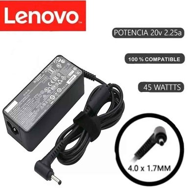 CARGADOR COMPATIBLE LENOVO 20V 2.25A - PUNTA FINA 45W