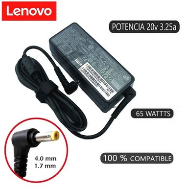 CARGADOR COMPATIBLE LENOVO 20V 3.25A 65W PUNTA DELGADA 4.0*1.7MM