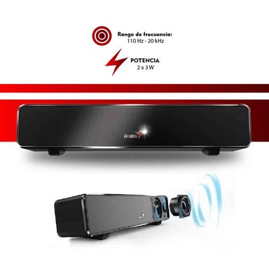 PARLANTE GENIUS SOUND BAR 100 MINI USB BLACK 6 W - 1