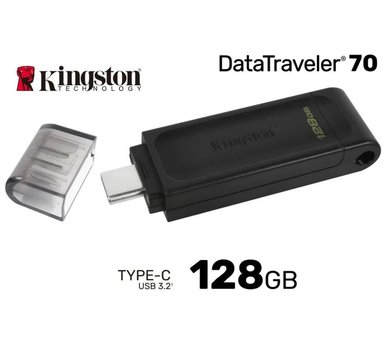MEMORIA KINGSTON USB DATATRAVELER 70 128GB USB-C - 3