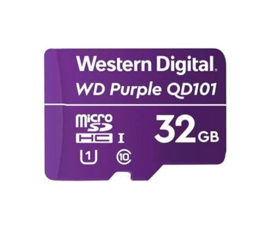 MEMORIA WESTERN DIGITAL MICROSD WD PURPLE 32GB SC QD101 IDEAL CAMARAS VIDEOVIGILANCIA - 1