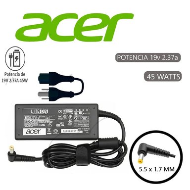 CARGADOR COMPATIBLE ACER 19V 237A 45W