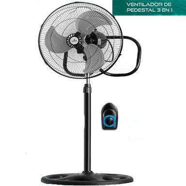 VENTILADOR ICE COOL DE 3 ASPAS 3 EN 1 PEDESTAL , MESA Y PARED