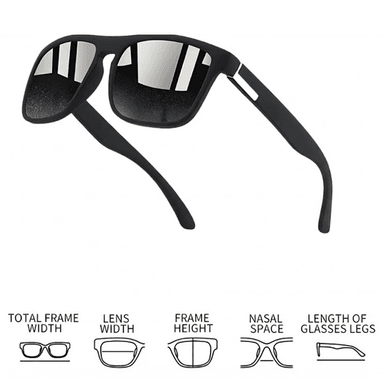 LENTES SOL DEPORTIVOS UV400 BLACK POLARIZADAS HOMBRE