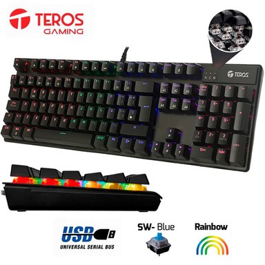 TECLADO MECÁNICO TE-4068G, RETROILUMINACIÓN BLACK - 1