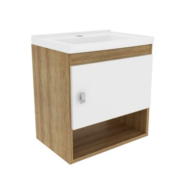 MUEBLE BAÑO 2020 HOME LINZ ALMENDRA BLANCO LAVAMANOS