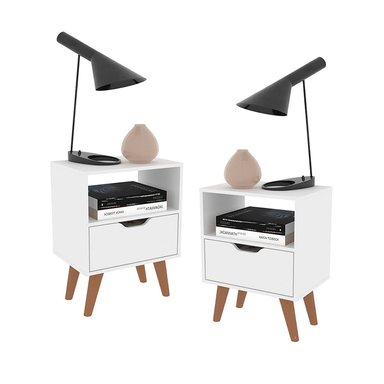 COMBO 2 VELADORE 2020 HOME ESSEN BLANCO S CON PUERTA