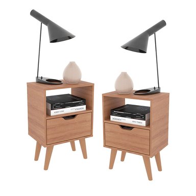 COMBO 2020 HOME ESSEN ALMENDRA 2 VELADORES CON PUERTA