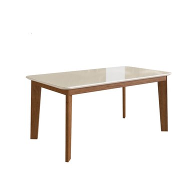 MESA DE COMEDOR 1.60 X 0.90 - CANELA  / OFF WHITE