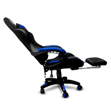 SILLA GAMER AZUL DP PRO-BL LUZ RGB BLUETOOTH MASAJEADOR COLOR NEGRO - 3