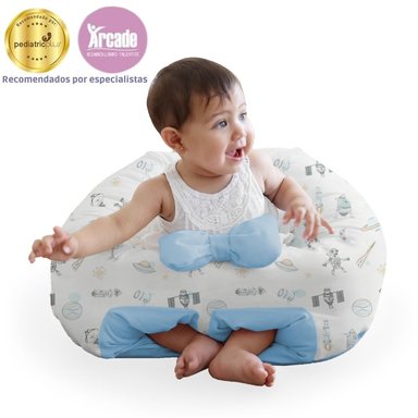 PUFF DE DESCANSO MATERNELLE ESPACIAL CELESTE PARA BEBÉ