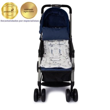 COLCHONETA PARA COCHE BEBÉ MATERNELLE NUBES AZUL
