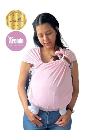 MOCHILA FULAR MATERNELLE EVOLUTIVA ERGONÓMICA APEGO ROSADO