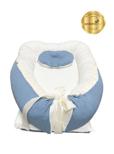 CUNA MATERNELLE AZUL ACERO COLECHO GRANDE APEGO