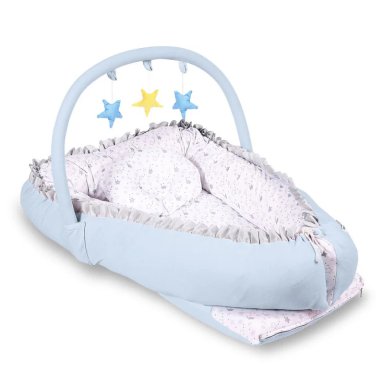CUNA COLECHO GRANDE 2 EN 1 CELESTE