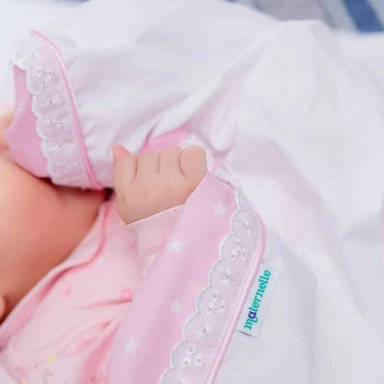 SET SÁBANAS MATERNELLE ROSADO PACK AND PLAY ESTRELLAS