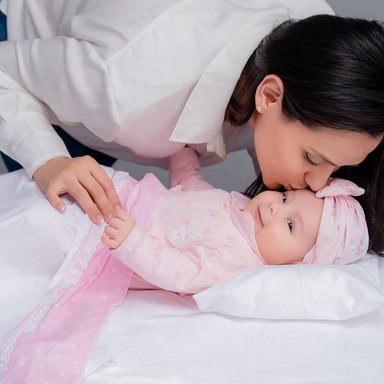 SET SÁBANAS MATERNELLE ROSADO CUNA ESTRELLAS