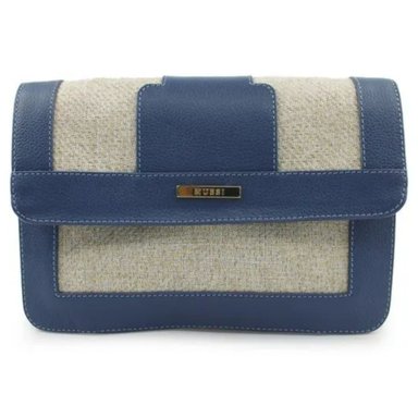 BOLSO CUERO AZUL MANOS LIBRES MUSSI