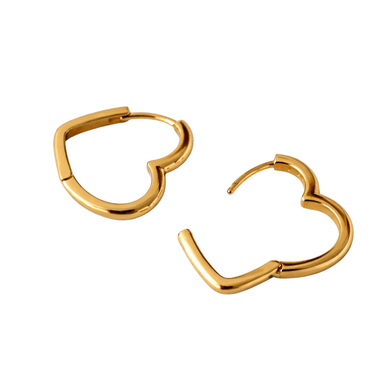 ARETES CORAZON DORADO